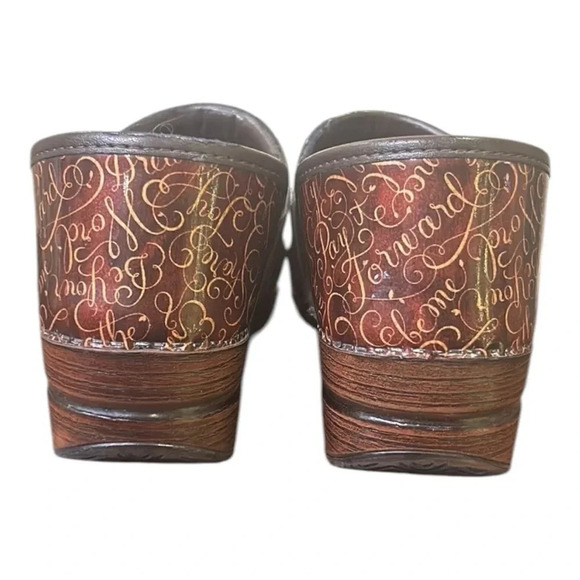 Dansko 20th Anniversary Limited Edition Clogs Brown Patent Leather Size 10.5 - Picture 5 of 13